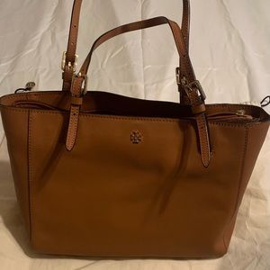 Small Brown Tory Burch Tote